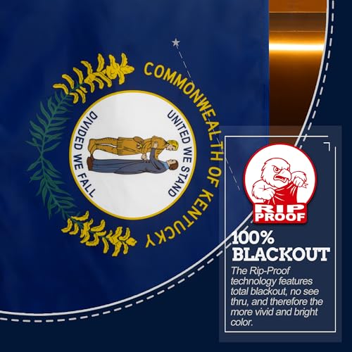 Bandera de Kentucky para exterior e interiores, resistente y sin arrugas 4