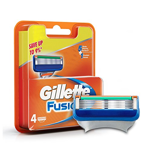 Image of Gillette Fusion Manual Razor and Gillette Fusion Manual Shaving Razor Blades - 4s Pack (Cartridge) combo pack