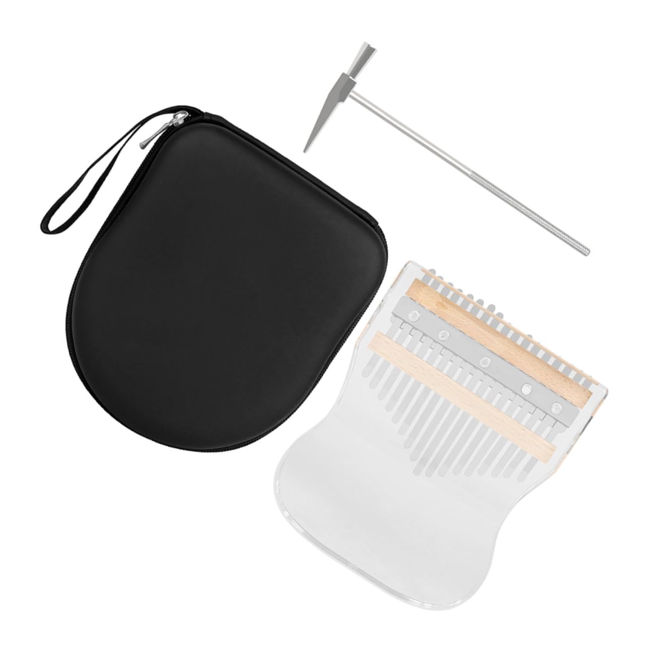 Yardwe 17-key Acrylic Kalimba Thumb Piano for Beginners Portable Finger Piano Case