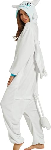 Pijama sin dientes con zapatos, disfraz de franela de tren de dragón de animal, disfraz de invierno de felpa, pijamas para cosplay para familia,