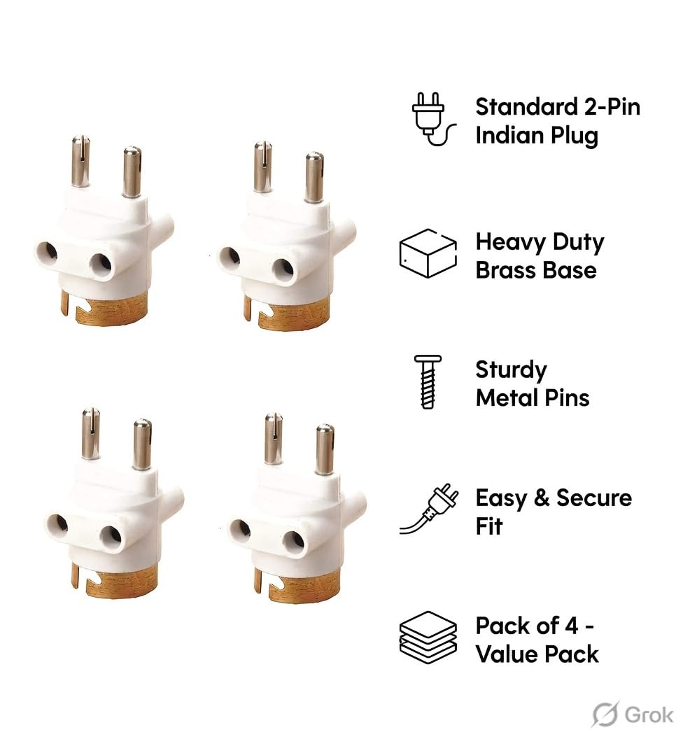 A. SHARIF 2 Pin Adapter - Bulb Holder & Plug -3