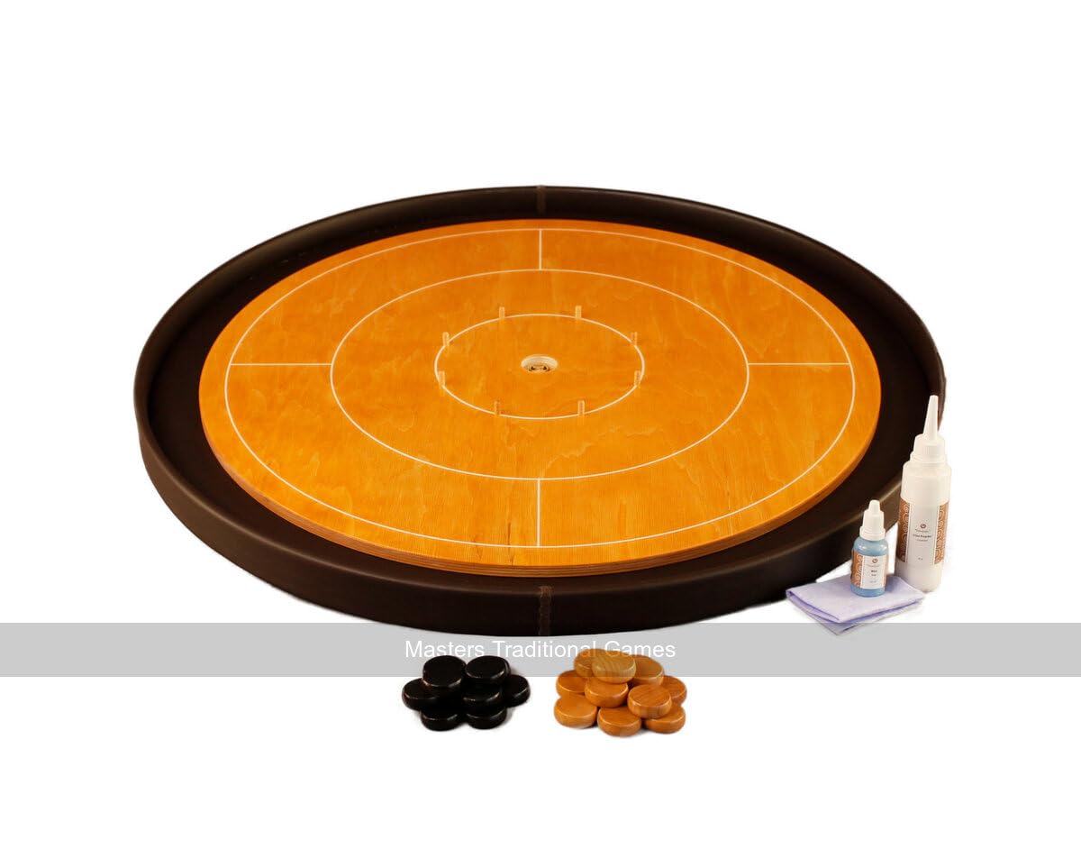 Masters Crokinole Tournament Board - Beech and Chocolate