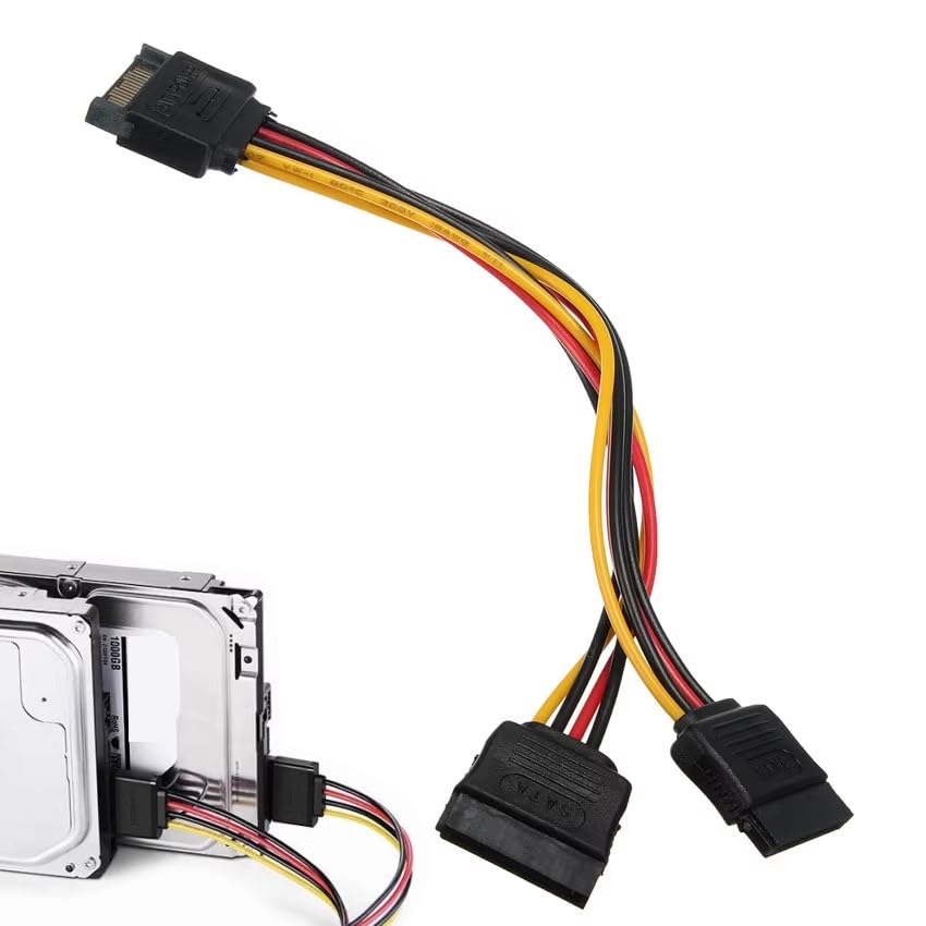 Amazon.co.jp: sata 電源 ケー ブル 分岐 20cm 15ピン(オス) to 2x15
