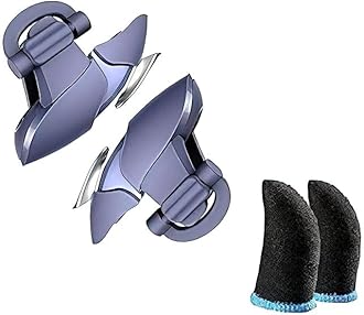 TYROCX Pubg Mobile Trigger Gaming Gamepad Sensitive Triggers L1 R1 Shooting Aim Button Joystick Gamepad Controller for All Smartphone With Sleeves [video game] [video game] [video game]