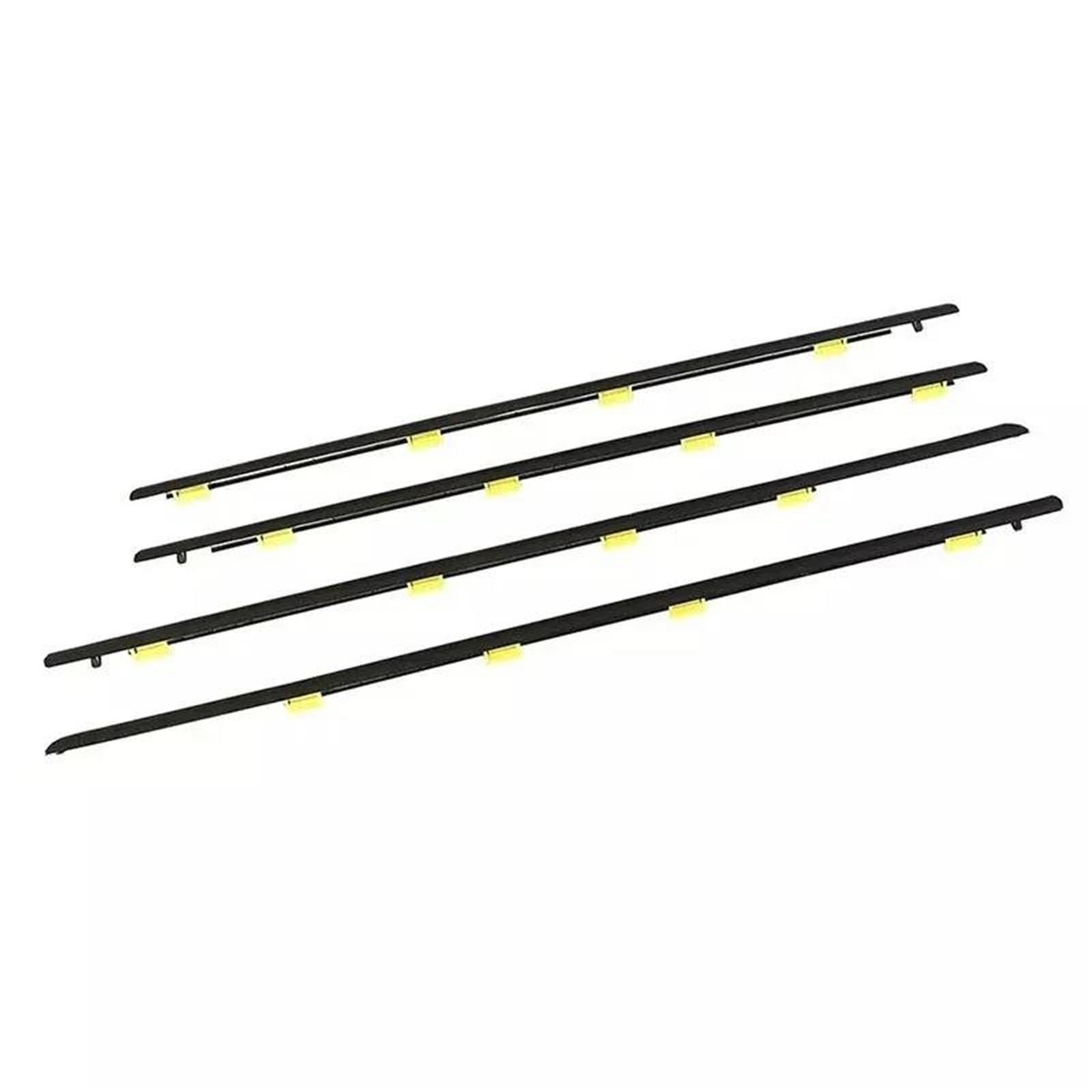 Snwdbh 2001-2005 4Pcs Car Window Glass Sealant Strip For Civic 2001-2019 Seal Moulding Trim Door Rubber Protection Belt Decoration Rainproof Exterior Belt(2001-2005)