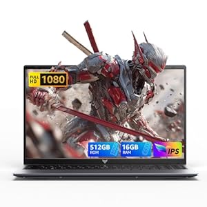 Laptop 2025, IPS de 15.6 pulgadas con Windows 11, portátil con cuatro núcleos N97 (hasta 3.6 GHz), 16 GB DDR4 512 GB SSD, carcasa de metal, BT5.0, WiFi 5G, USB 3.2, tipo C, cámara web