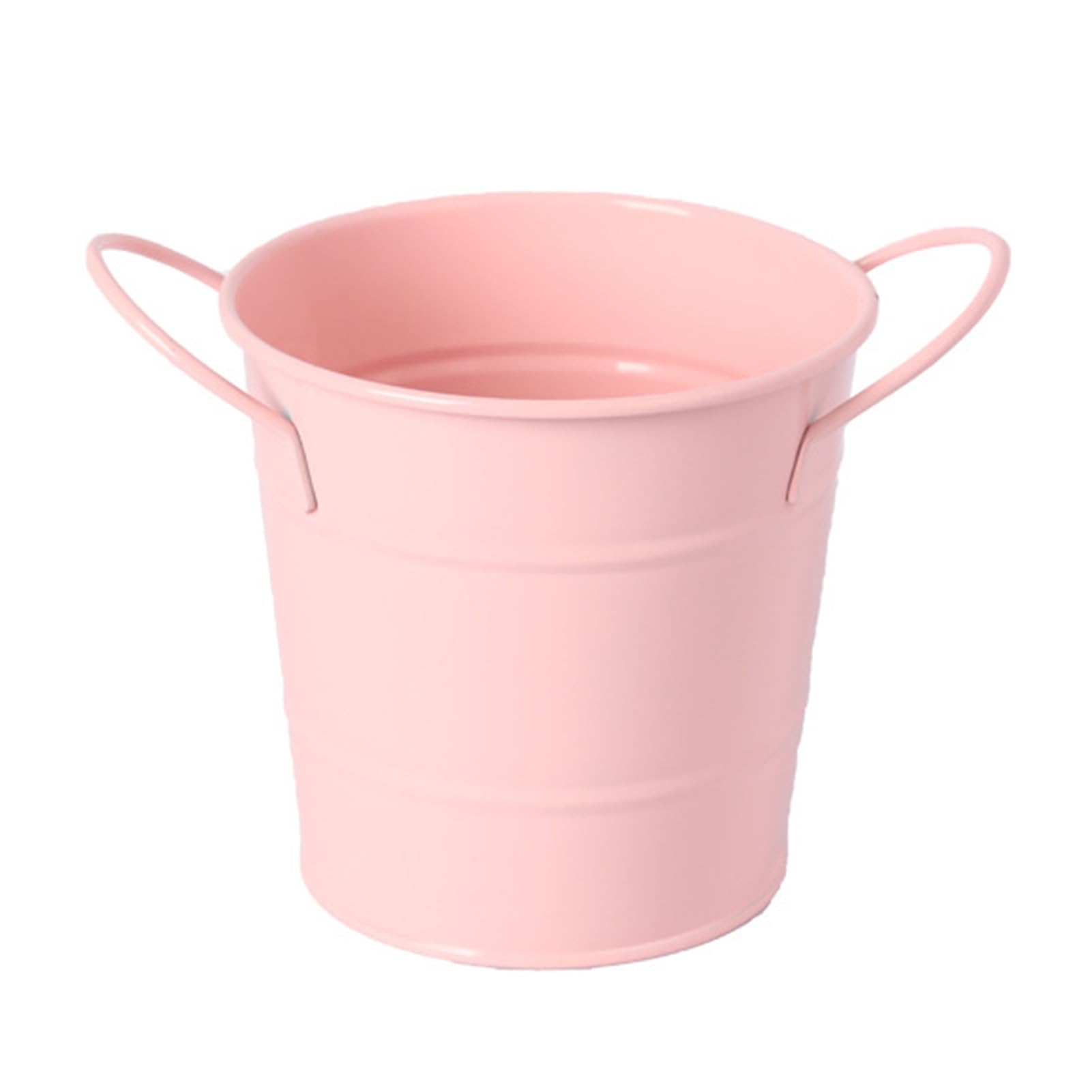 Tuxoiou Desk Organiser, Creative Iron Pen Pot, Durable Office Bucket for Stationery, Pens, Pencils & Makeup Brushes Pink