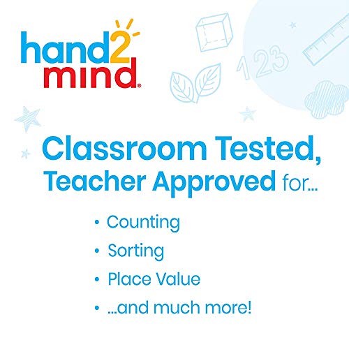 Image of hand2mind - 93539 Take Home Math Manipulatives Kit for Kids, with Snap Cubes, Base Ten Blocks, Cuisenaire Rods, Angle Circles, and Color Tiles, Kindergarten Homeschool Supplies (293 Pieces)