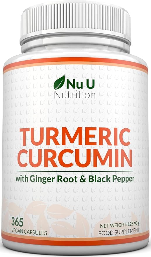 Turmeric Curcumin Organic High Strength 600mg, 365 Capsules With Organic Black Pepper | Suitable for Vegetarians & Vegans | SOIL ASSOCIATION Certified, Made in the UK by Nu U Nutrition