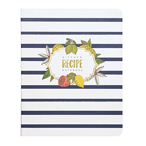 Cahier de recettes de qualité supérieure C.R. Gibson, design floral raffiné à spirale