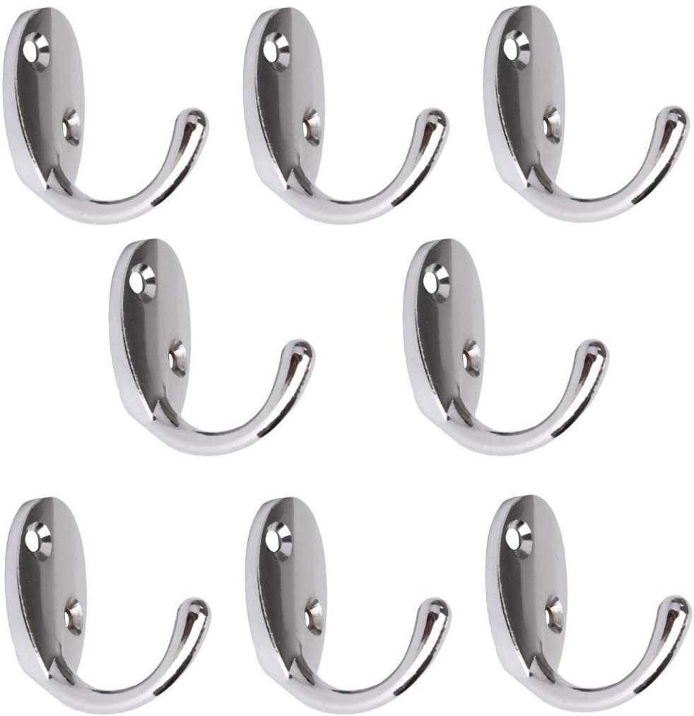 4 ganci appendiabiti da parete per asciugamani, chiusura a parete, per bagno, con viti, bronzo, tono 2