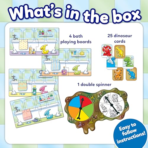 Image of Dirty Dinos Educational Board Game | Colours and Counting Ages 3-6 Years | Dinosaur Theme 2-4 Players | Orchard Toys