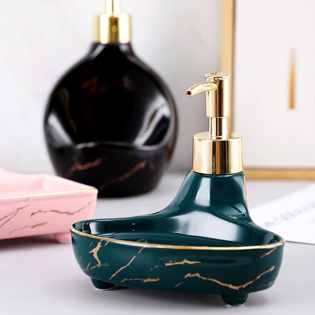 Jabonera Autodrenante Cerámica Drenaje Encimera jabonera plato lavabo baño de cocina jabón de cocina sanitizador de mano prensa Sub-embotellado de baños integrado. Jabonera Jabonera Guardar