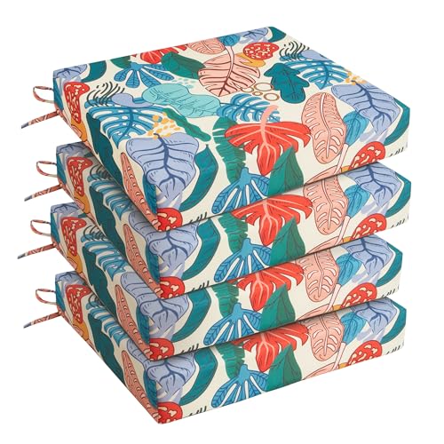 UNIKOME Outdoor Chair Cushions Pack of 4, Water...