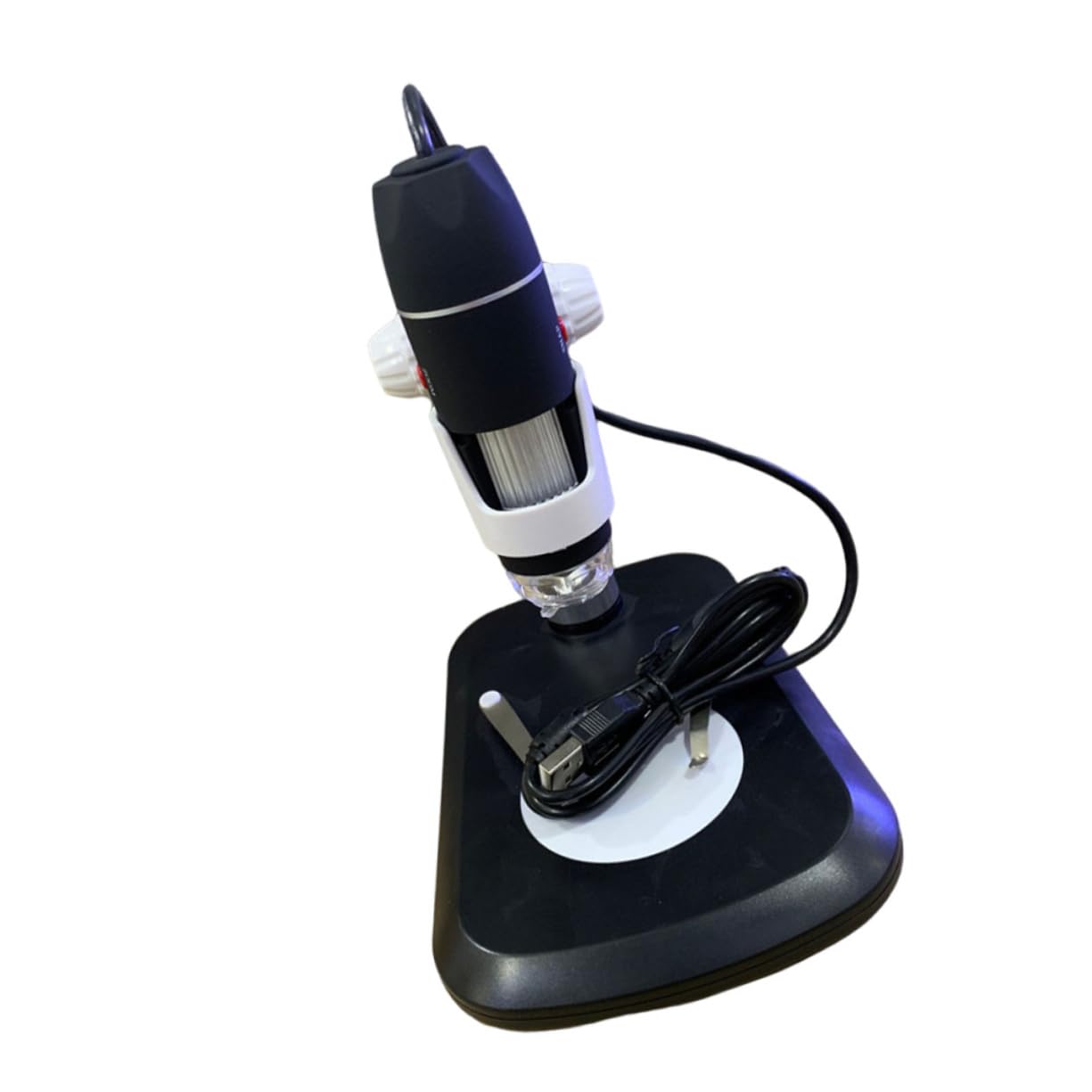 Yardenfun 1pc Microscope Digital Holographic Microscopy Magnification Magnifier with LED Digital Magnifier Handheld Magnifying Mirror Device Soldering Magnifier Black Abs