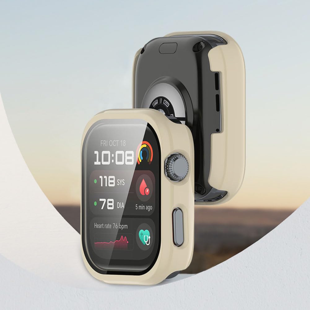 Confezione da 2 pellicole protettive in vetro temperato + custodia bumper per Huawei Watch (bianco)