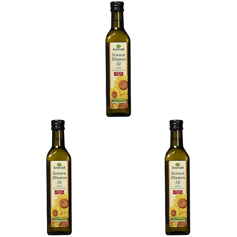 Alnatura Bio Sonnenblumenöl, 3er Pack (1 x 500 ml)