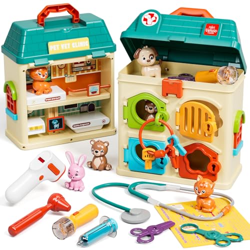 Lehoo Castle Vet Set for Kids Doctors Set for Kids Pet Clinic Playset