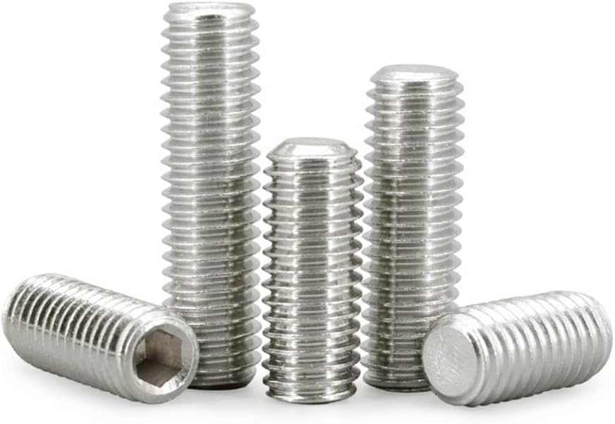 SINEKY 10pcs/lot Hexagon Hex Socket Set Screw Flat Point Head M1.6 M2 M2.5 M3 M4 Stainless Steel