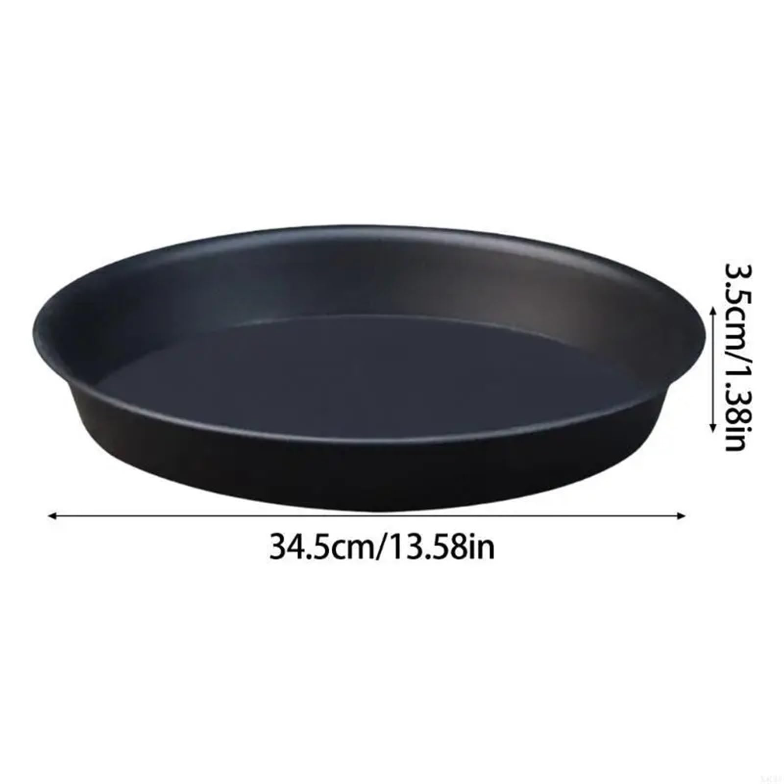 Bandejas de Goteo plástico for Plantas, platillos Negros for Flores, Accesorios plantación for balcón, Sala Estar y Uso en Oficina, 3 uds., 13,6 Pulgadas para Plantas