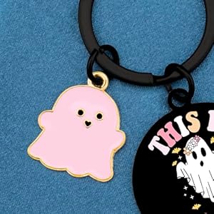 Halloween decor for men women goth gothic gifts for kids spooky basket stuffers horror stuff skull ghost keychain  urban country home decor