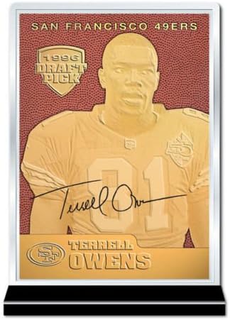 Terrell Owens 1996 Draft Pick Feel The Game Gold Card Football Textured