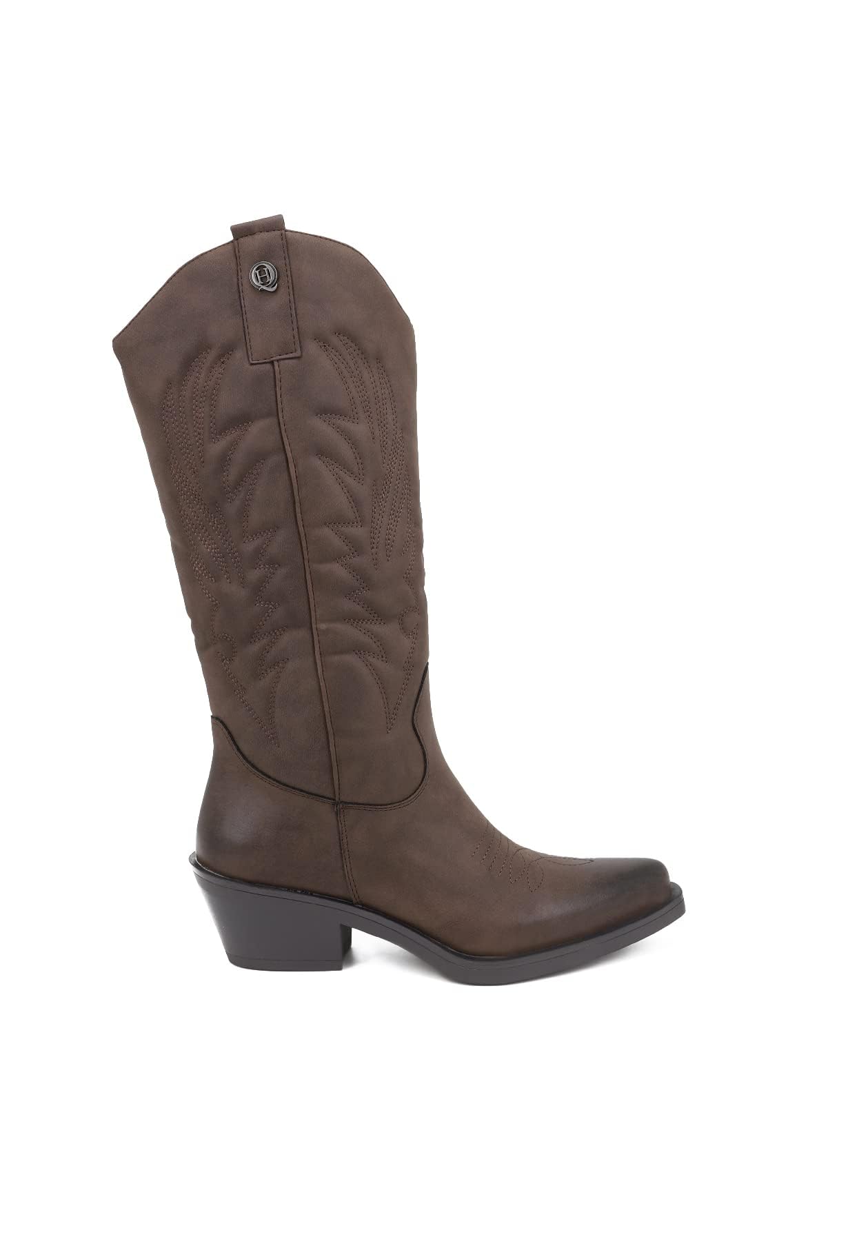 QUEEN HELENA Camperos Stivali Donna Texani con Tacco Western Stivaletti a Punta Cowboy X28-110