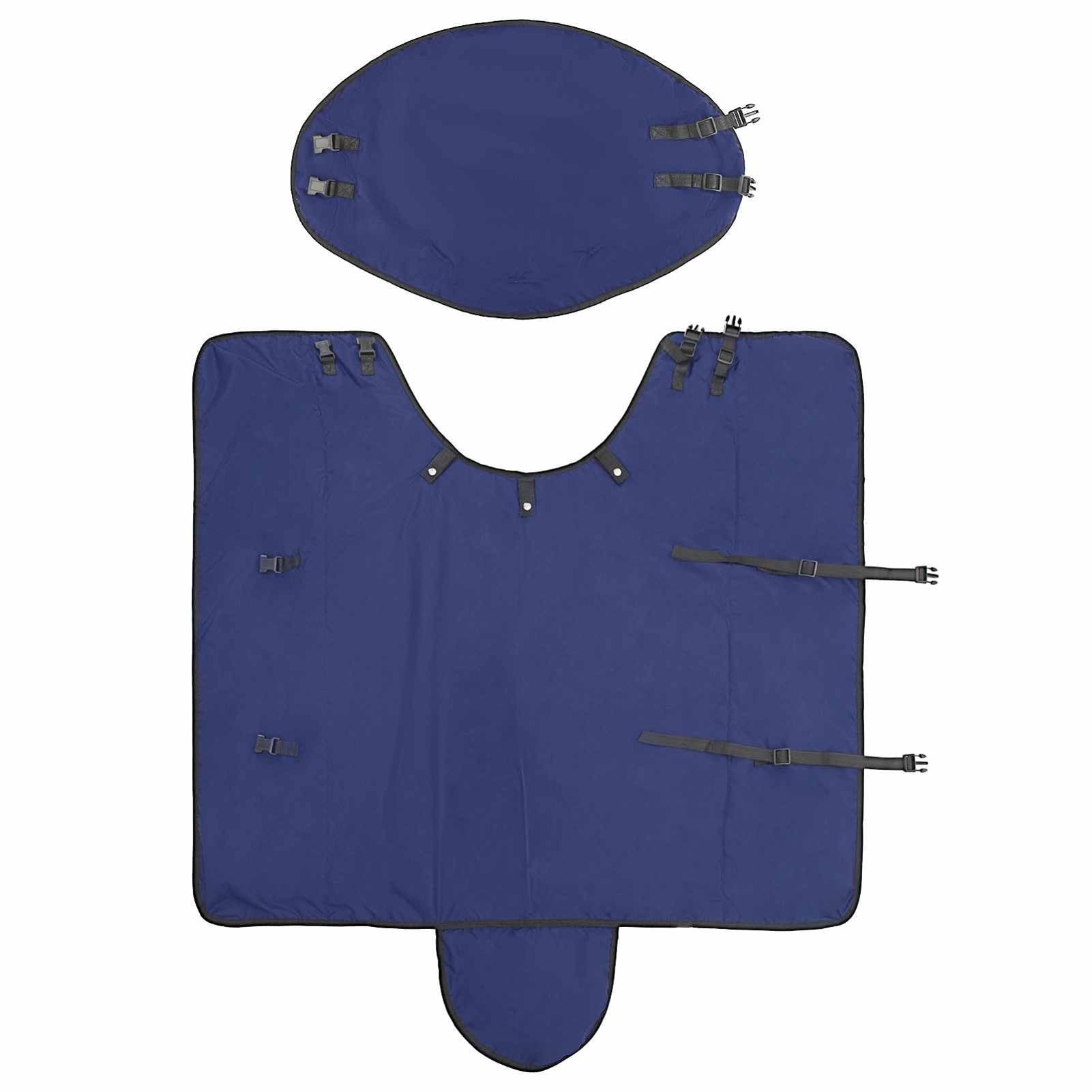 Gecheer Coperta Cavalli Impermeabile, Coperta Equitazione Termica Poliestere 165 cm, Coperta Scuderia Lavabile per Protezione Pioggia Neve Vento, Coperta Cavallo per attività Equestre Outdoor