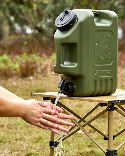 UPWOIGH Cantimplora de Camping 3.5 Galones con Grifo, Verde Militar, 1 Unidad miniatura 4