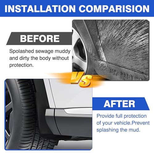 Image of Autorder Mud Flaps for 2023-2025 2026 Honda Pilot Accessories Splash Guards Mudflap Fender Flares Front and Rear Mud Guard Set 4PCS