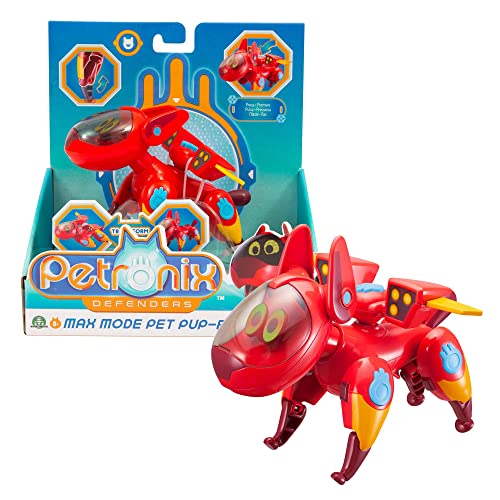 Petronix - Mini Transform Pet Pup-E, juguete transformable de la serie de dibujos animados, pasa de mascota perrito a vehículo, combinable con otros sets y figuras, niños +3 años, Famosa.