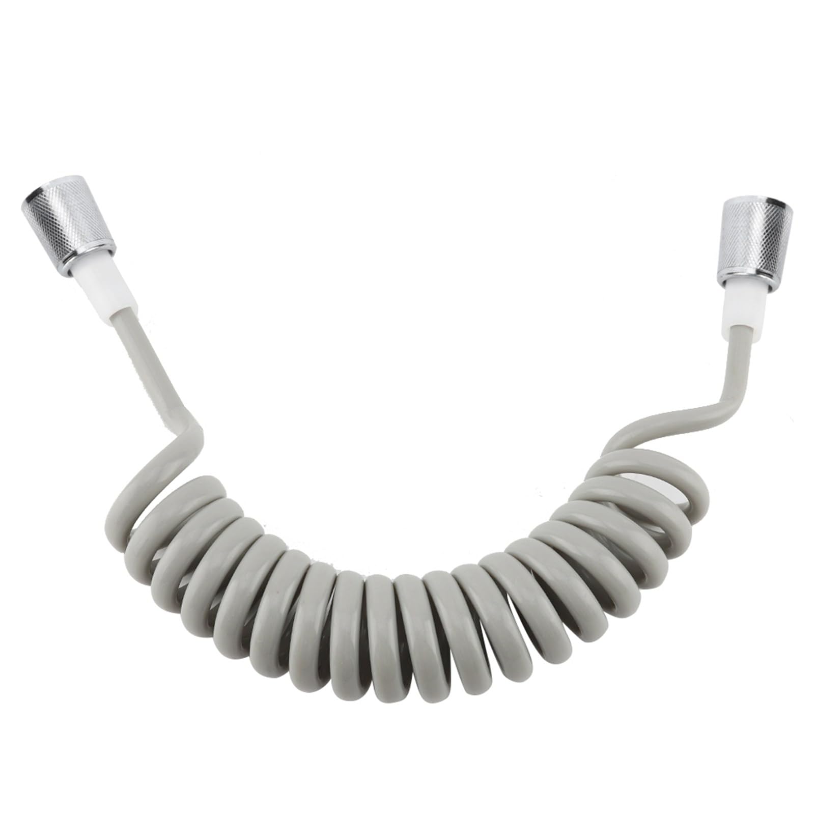 2m Flexible Telescopic Shower Hose ABS Spring Replacement Shower Hose for Bathroom Handheld Shower Head Toilet Bidet Sprayer(Gray)