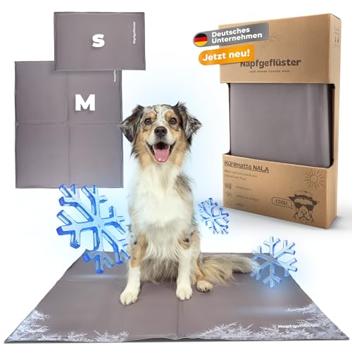 Napfgeflüster® - NALA Kühlmatte für Hunde Selbst Kühlende Hundematte Sommer Kühlkissen hundematte für Zuhause Unterwegs oder im Auto Größe (M)