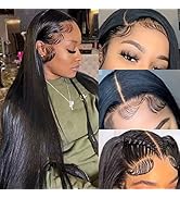 miear Straight Lace Front Wigs Human Hair 13X4 HD Transparent Lace Frontal Wigs For Women 180% De...