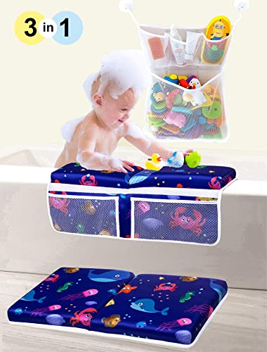 Baby Bath Kneeler and Elbow Rest Pad Set, Bathtub Kneeler Pad, Baby Bath Elbow and Knee Pad, Bathtub Kneeler and Elbow Rest Set, Tub Kneeler Pad and Arm Rest Mat, Bath Kneeling Pad for Bathing Baby