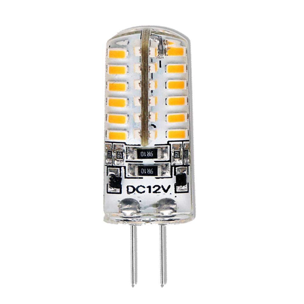 G4 LED 4 Watt 12 V DC 48x 3014 SMD Warm White 2800-3200 K Light Bulbs, Replaces 35 W Halogen Lamps, Pack of 1