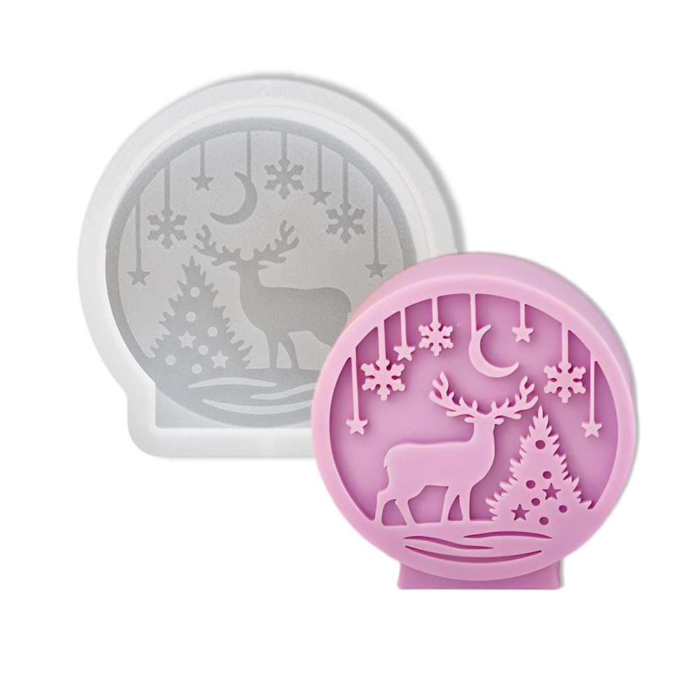 Tone Fun Elk Deer Shape Candle Silicone Molds for Making Candle, Resin, Aromatherapy Candles, Handmade Wax Soap, Home Decor, Craft