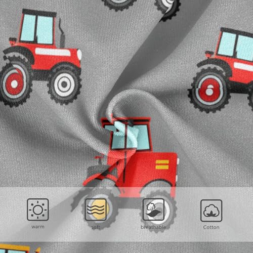 Cute Cartoon Red Tractors Gray Panties for Girl Toddler Underwear Floral Cotton Cartoon Kids Undies Briefs 2t3