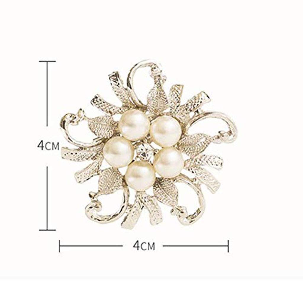 Broche Broche De Perlas Simple Creativo, Broche De Diamantes De Imitación De Cristal, Joyería, Vestido, Bufanda, Chal, Clip