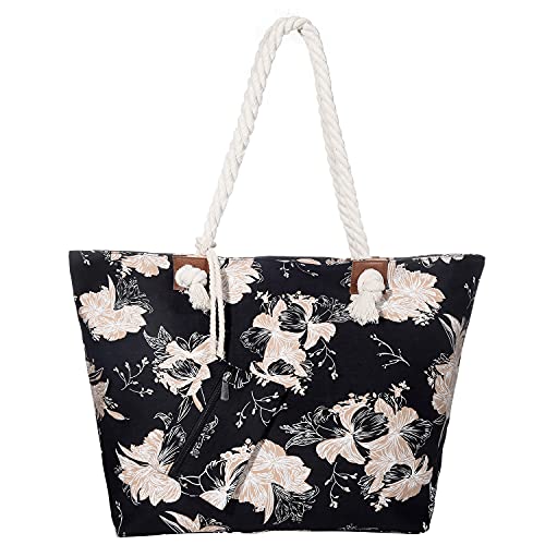MASADA Large beach bag water resistant with zip Art Nouveau, XXL