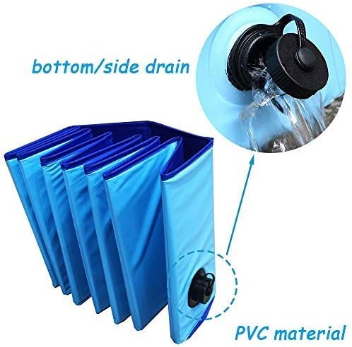Dono Foldable Pet Bath Tub for Small to Large Sized Dogs Outdoor PVC Swimming Bathing Tub Kiddie Pool for Dogs and Cats and Kids