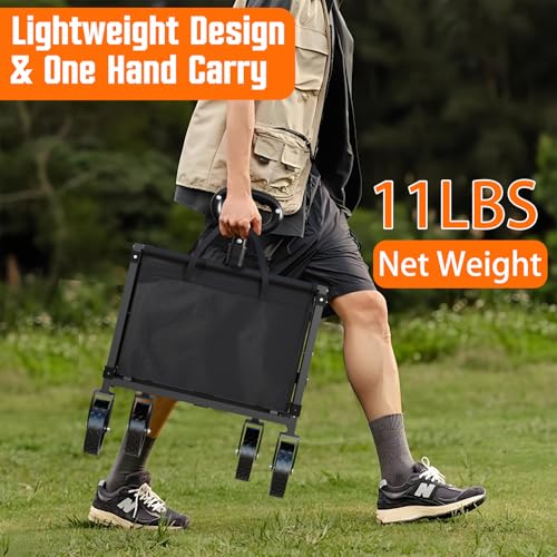 image for YACONA Wagons Carts Foldable, Lightweight Portable Utility Shopping Ca