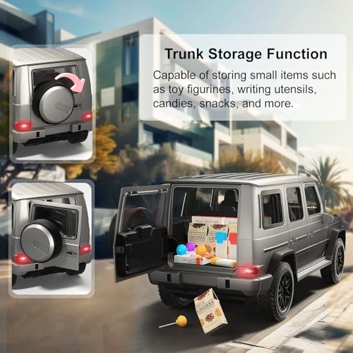 Image of 2.4G RC Cars for Kids, 1:14 Remote Control Jeep Toy with LED Lights, Gesture Sensing Open Doors Racing SUV Truck, Off-Road All Terrain Crawler Vehicle Toy, Birthday for Boys