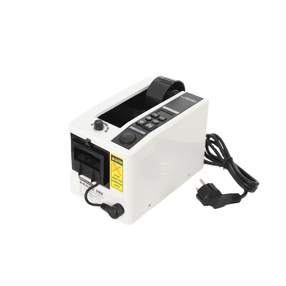 Klebebandabroller, 220V Paketbandabroller Tesafilm Abroller Einstellbare LäNge Von 20 Bis 999 Mm Paketklebeband Abroller Led-Bildschirmanzeige, Geeignet für 7 Bis 50 mm Breites Band