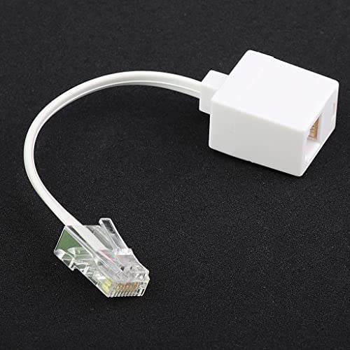 Image of 1 Piece Telephone Phone Extension Cord Landline Flash Cable Line Jack RJ45 to RJ11, 245mm