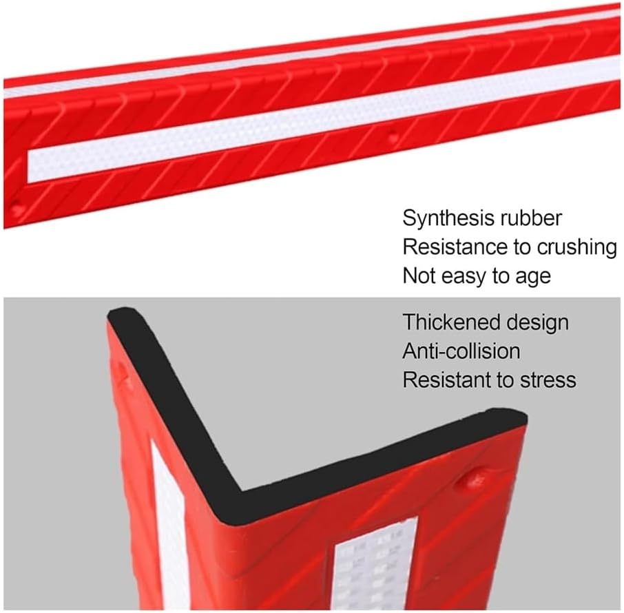 Wall Corner Protectors, Rubber Wall Corner Guard, Reflective Garage Protection Guards(2pcs-0.9cm)