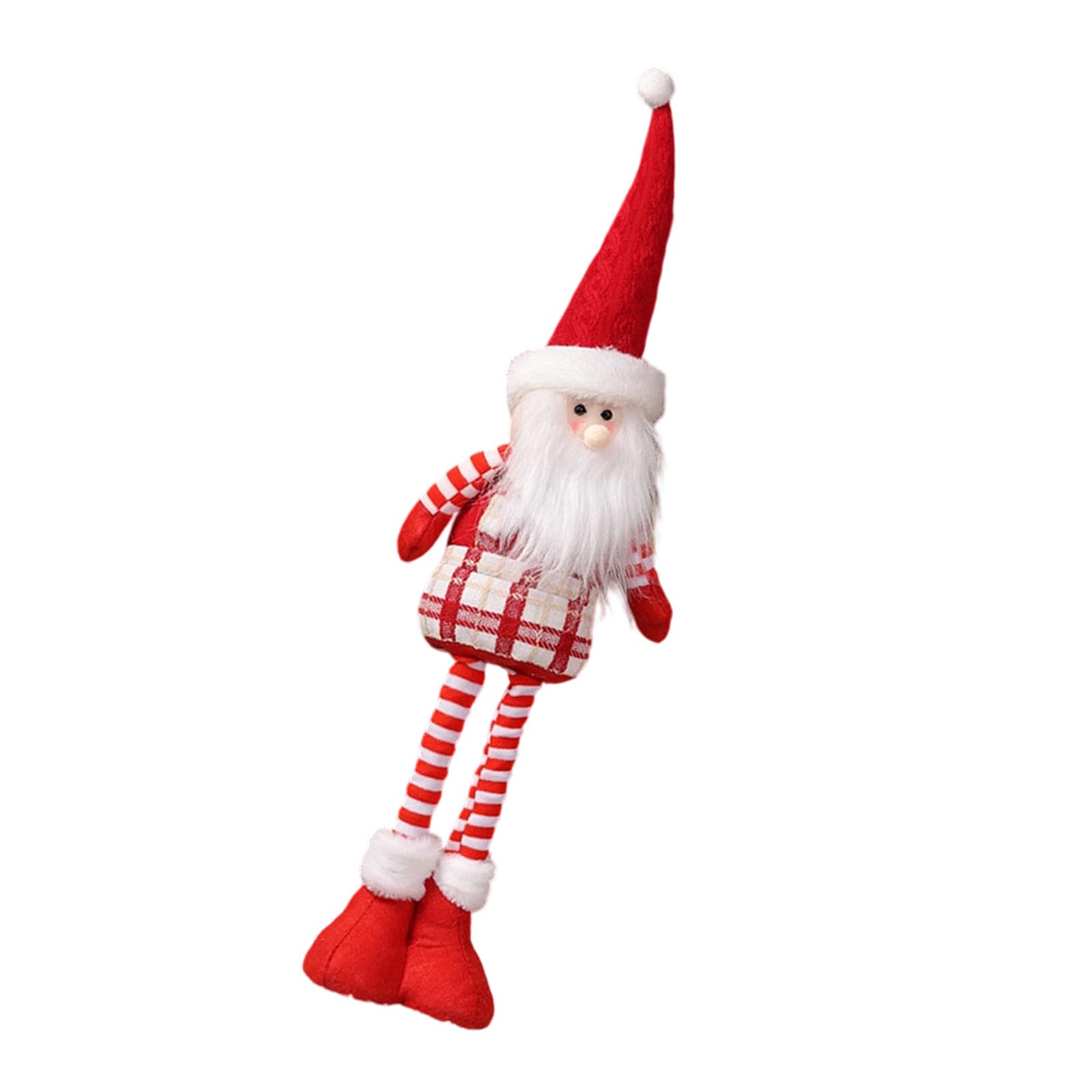 Woedpez Stretchable Christmas Figurines Santa Snowman Reindeer Retractable Size Festival Homes Decoration Polyester Craft Retractable Christmas Parties Decoration