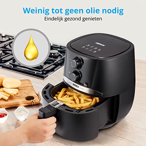 MEDION friteuse, ca. 1400 watt, digitaal bedieningspaneel, totale inhoud 3,2 liter, olievrij frituren, 30 min timer, oververhittingsbeveiliging, MD10711 zwart - Afbeelding 5