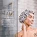 GRACE & COMPANY Luxury Shower Cap For Women - 100% Waterproof, Reusable, Washable & Breathable Shower Caps - Lucie