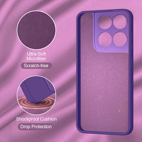 Image of SBMS Silicone Back Cover Case for Motorola Moto G67 Power 5G / Moto G57 Power 5G | Soft Micro-Fibre Lining Inside | Camera Protection Bump | Shockproof Back Cover Case for Moto G67 Power 5G (Purple)